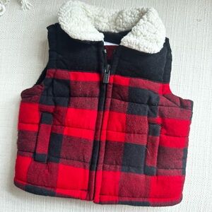 Old navy puffer flannel vest